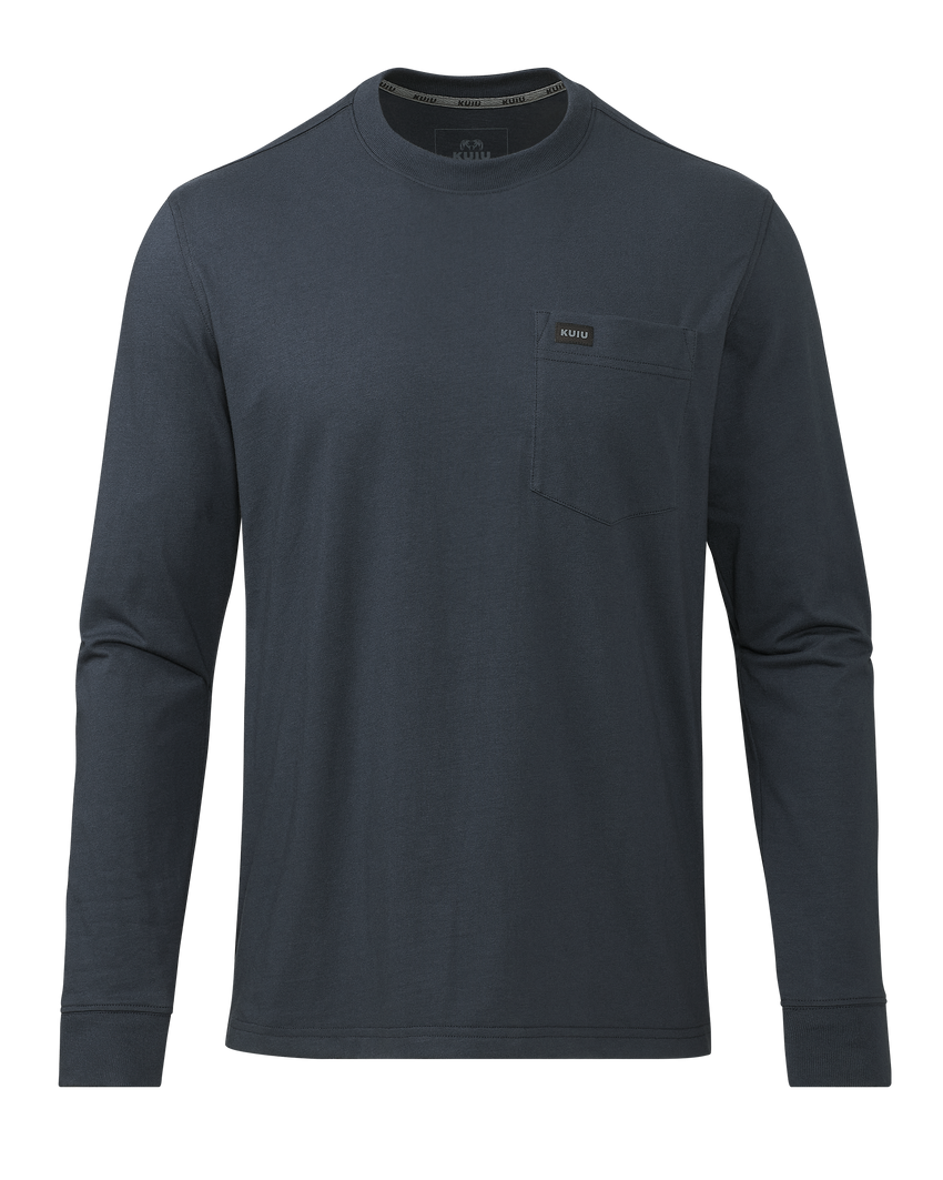 Workgrade LS Pocket Crew | Steel Blue