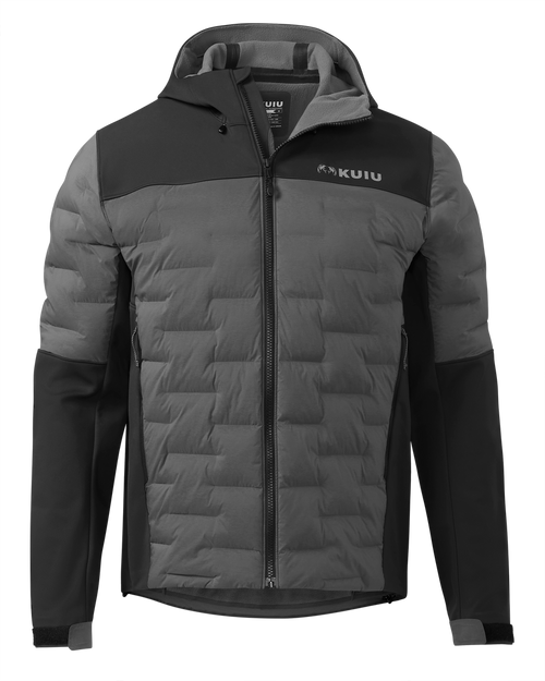 Axis Thermal Hybrid Hooded Jacket | Black-Gunmetal